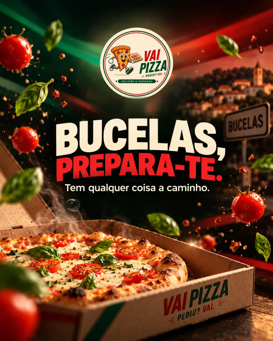 VAIPIZZA — Bucelas, prepara-te. Tem qualquer coisa a caminho.